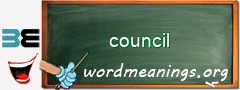 WordMeaning blackboard for council